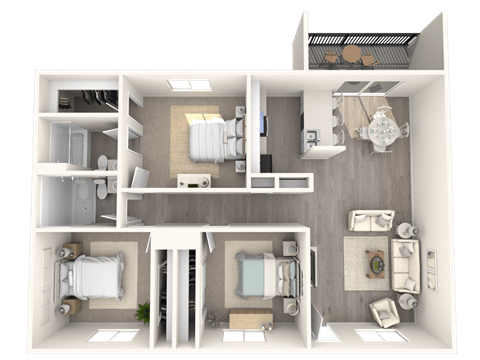 a floor plan of a 1 bedroom apartment